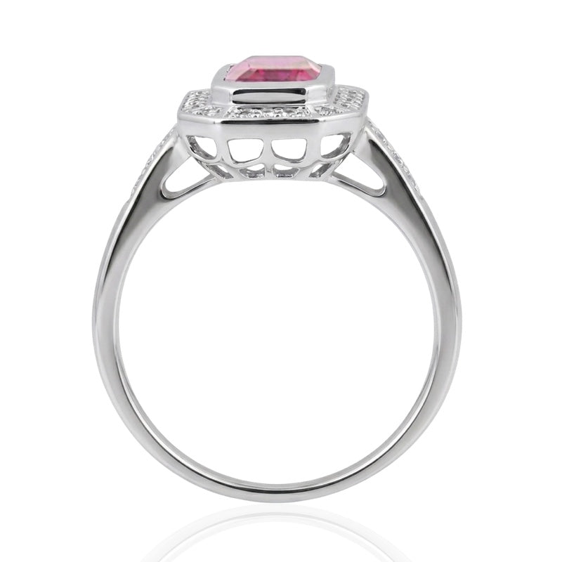 R-25209-RU-W  Diamond & Ruby Vintage Ring