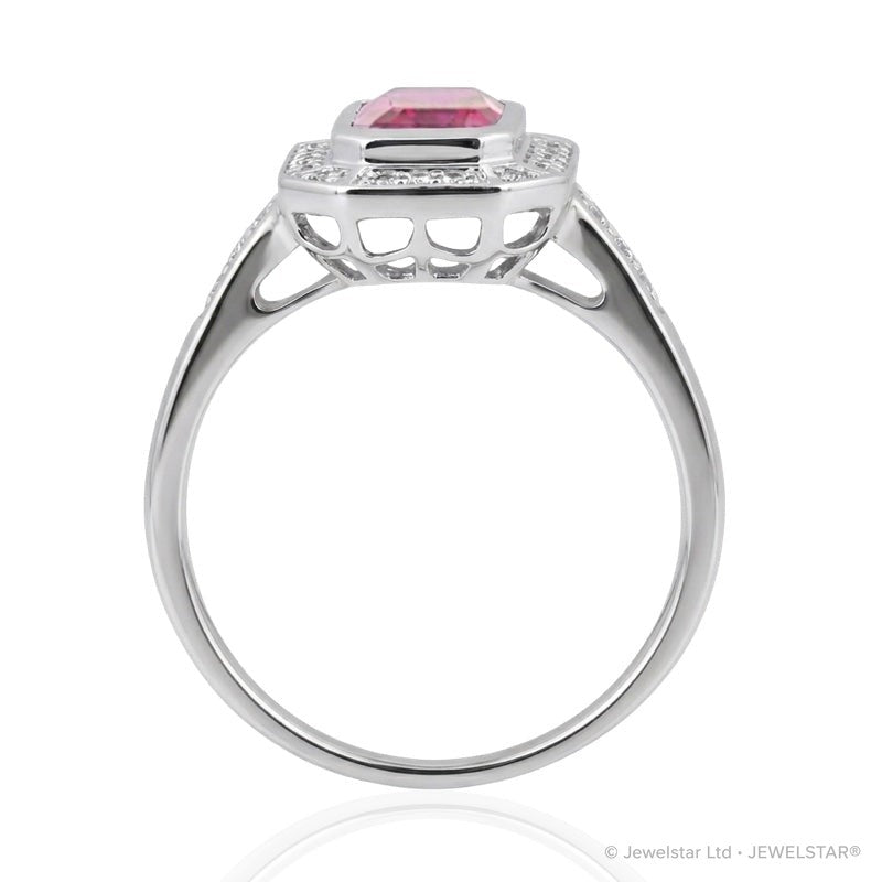 R-25209-RU-W  Diamond & Ruby Vintage Ring