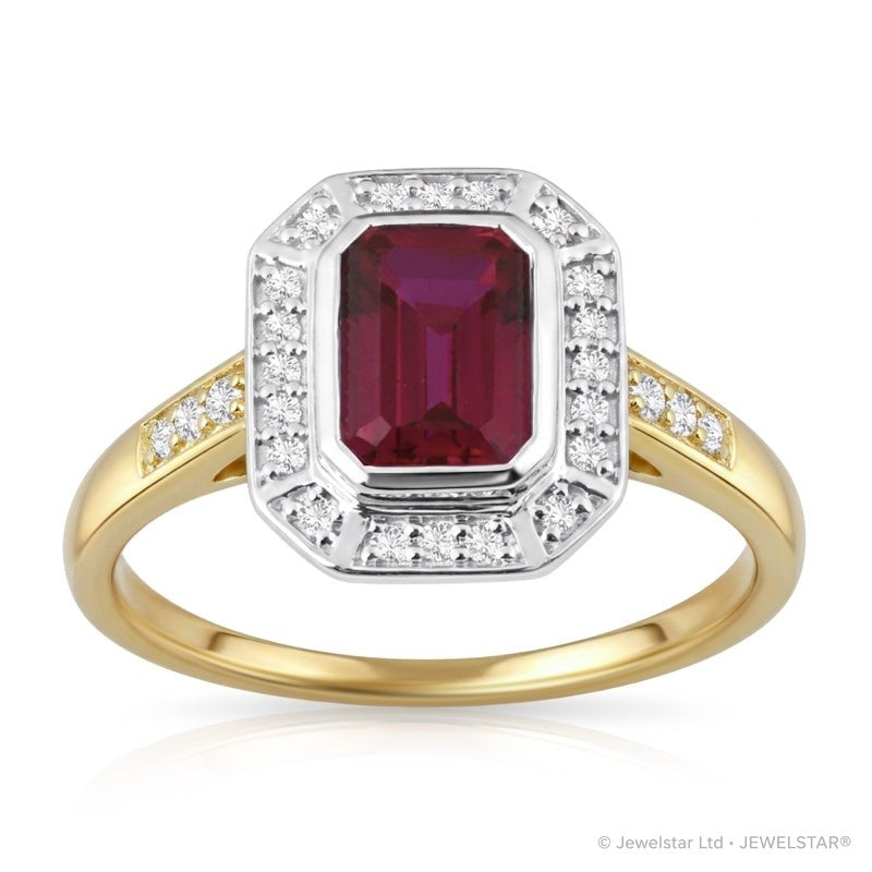 R-25209-RU-Y  Diamond & Ruby Vintage Ring