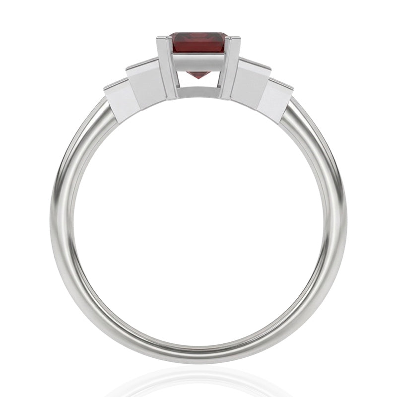 R-25214-RU-W  Diamond & Ruby Vintage Ring