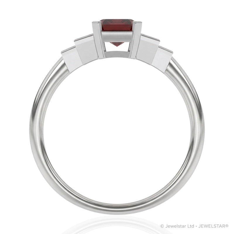R-25214-RU-W  Diamond & Ruby Vintage Ring