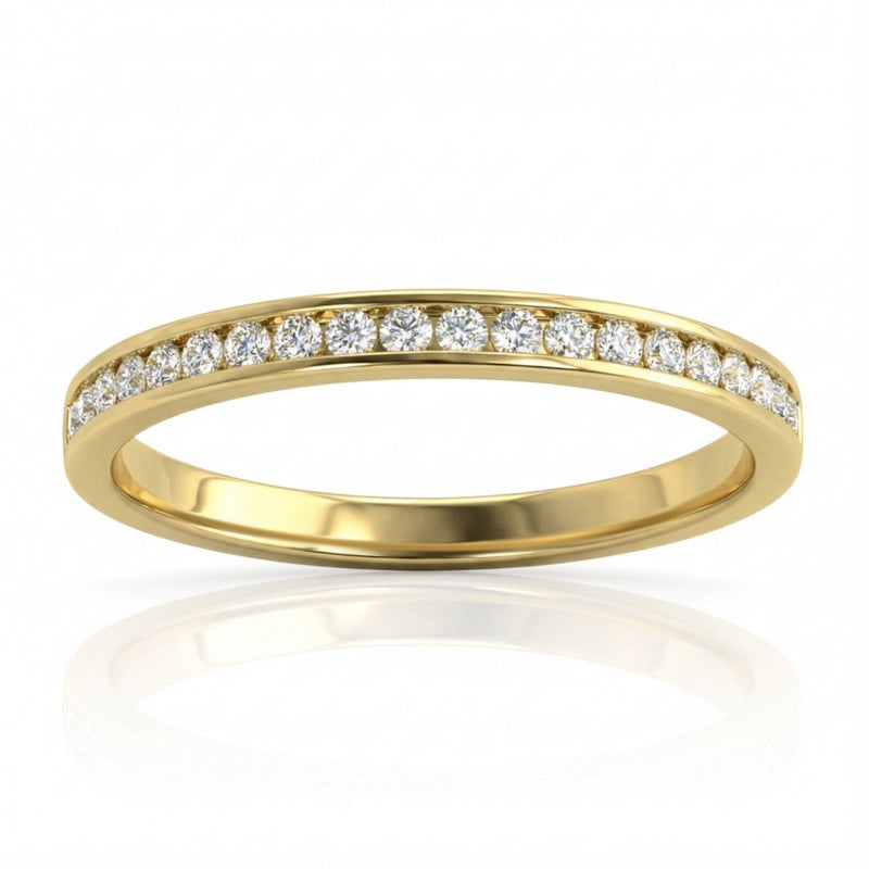 R-25297-AD-Y   0.17ct Diamond Half Eternity Ring