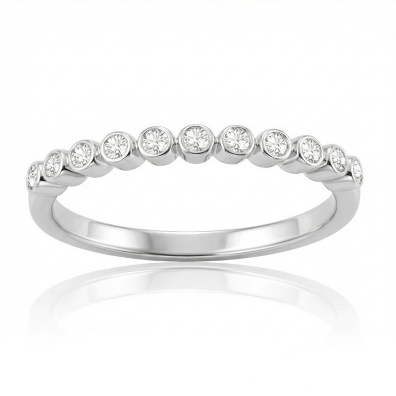 R-25298-AD-W  Diamond Half Eternity Ring 0.17ct