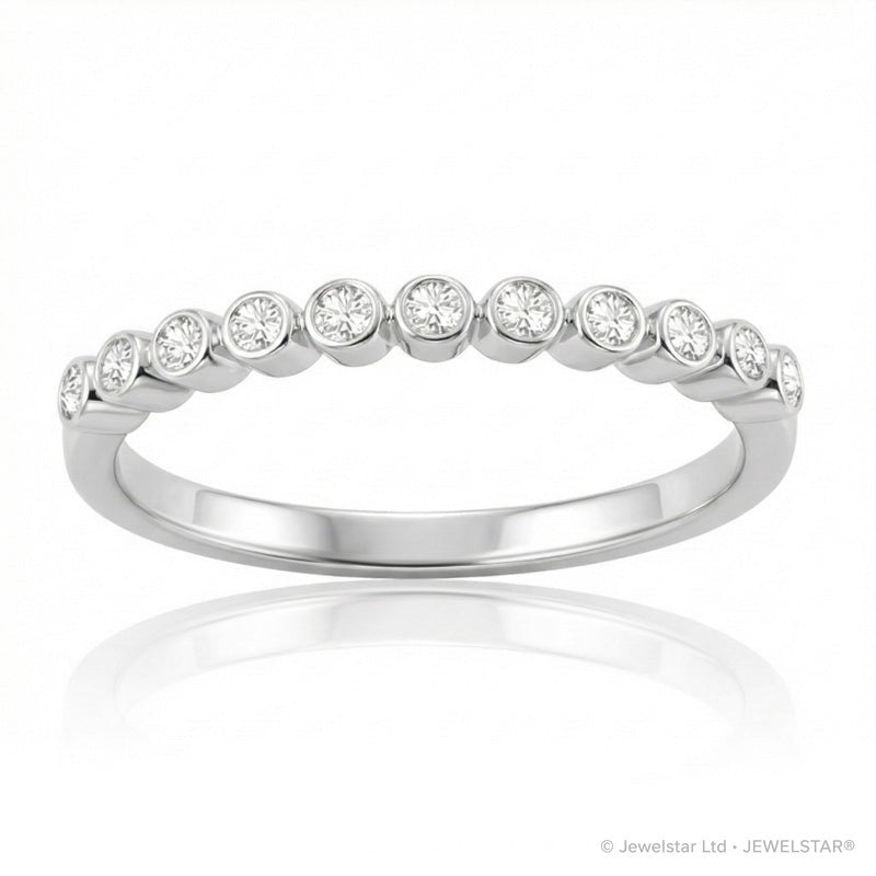 R-25298-AD-W  Diamond Half Eternity Ring 0.17ct