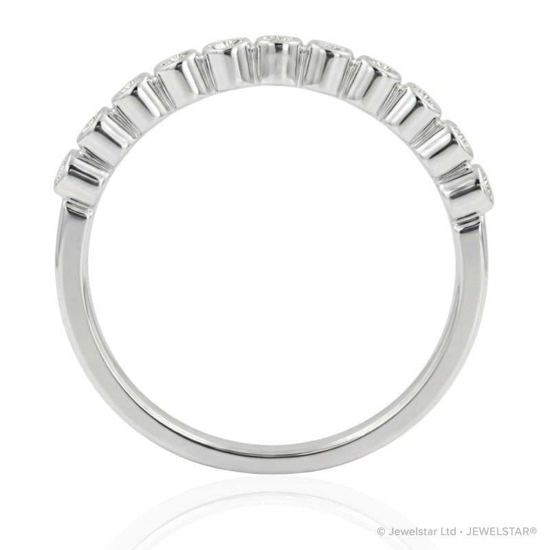 R-25298-AD-W  Diamond Half Eternity Ring 0.17ct