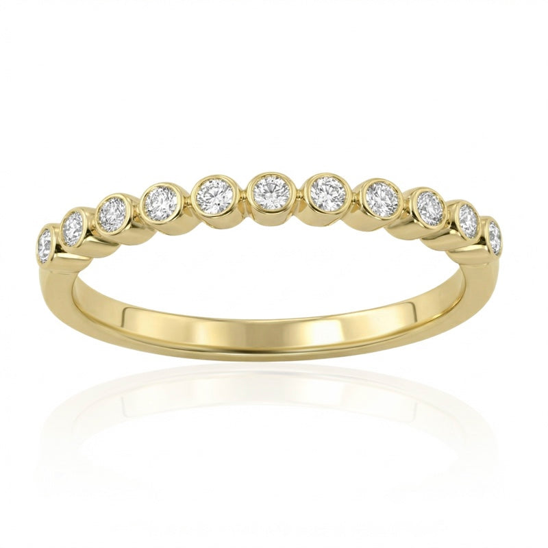 R-25298-AD-Y  Diamond Half Eternity Ring 0.17ct