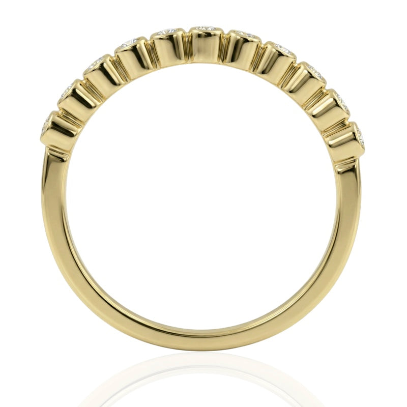 R-25298-AD-Y  Diamond Half Eternity Ring 0.17ct