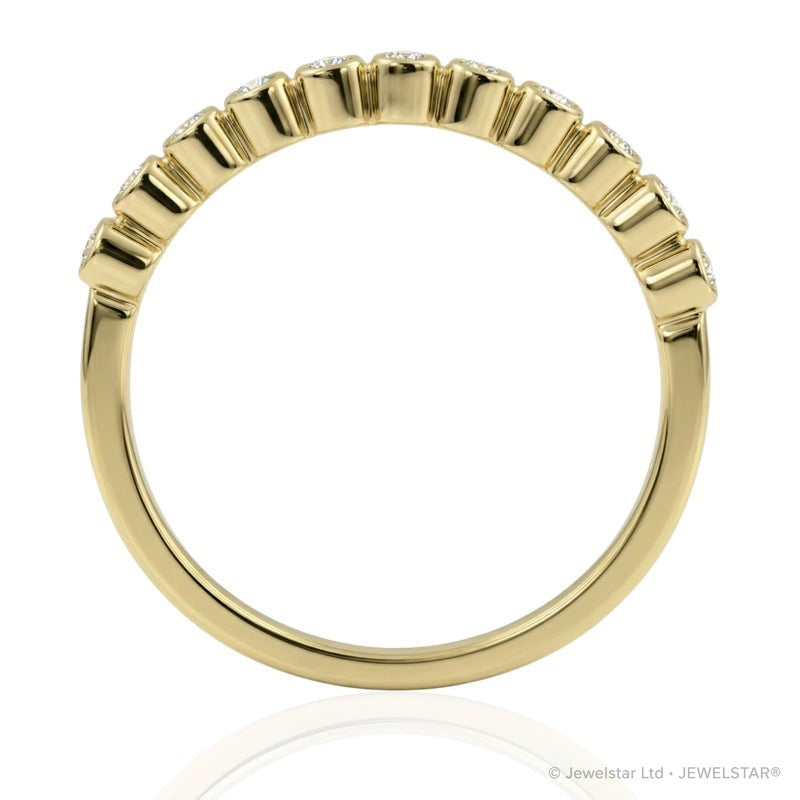 R-25298-AD-Y  Diamond Half Eternity Ring 0.17ct