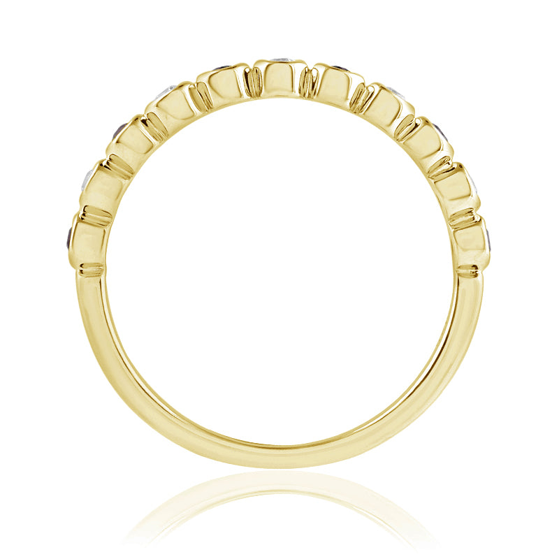 R-25298-RU-Y   Diamond & Ruby Half Eternity Ring