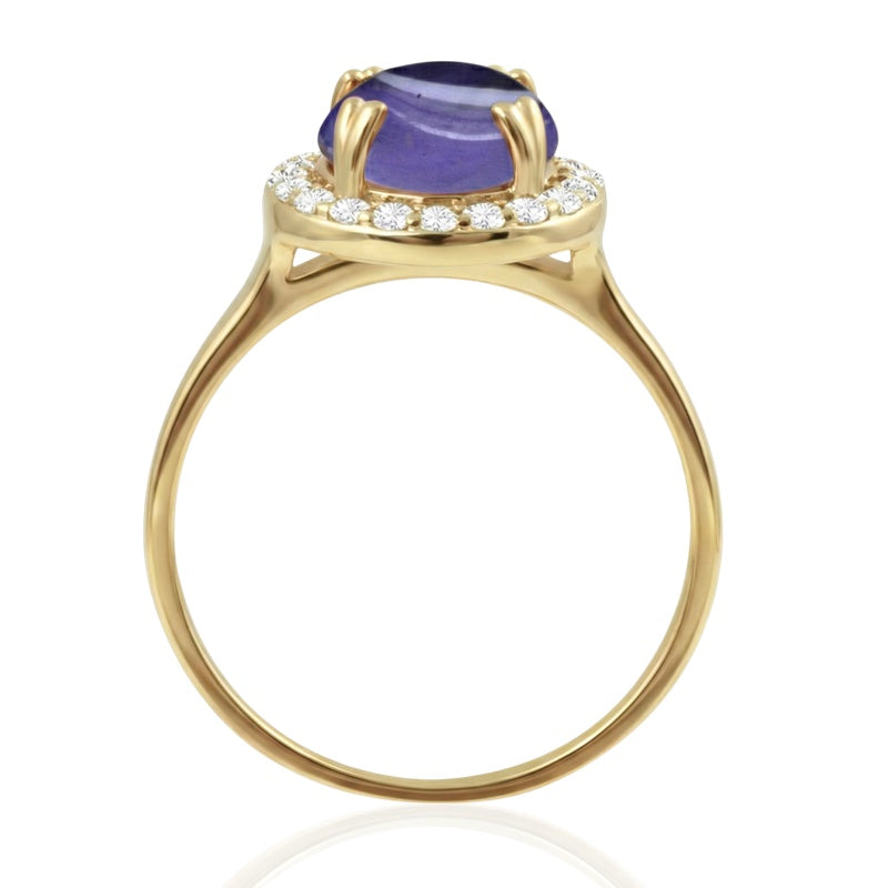 R-42121-AM-Y  Diamond & Amethyst Dress Ring