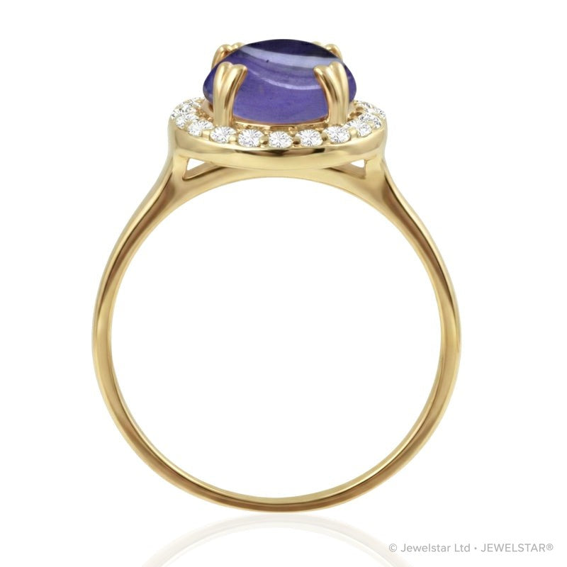 R-42121-AM-Y  Diamond & Amethyst Dress Ring