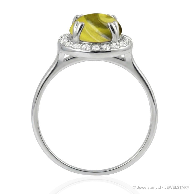 R-42121-CT-W  Diamond & Citrine Dress Ring