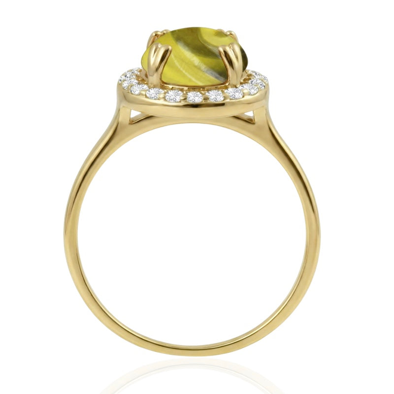 R-42121-CT-Y  Diamond & Citrine Dress Ring