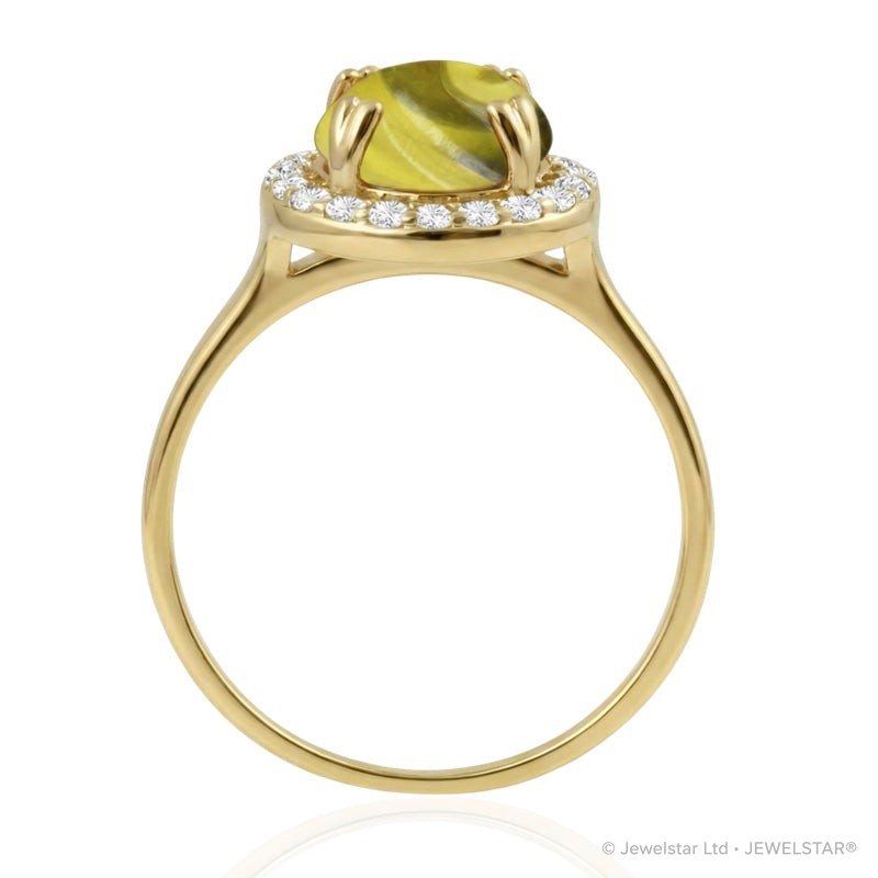 R-42121-CT-Y  Diamond & Citrine Dress Ring
