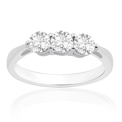 R-44131-AD-W  1.00ct Diamond Three Stone Ring