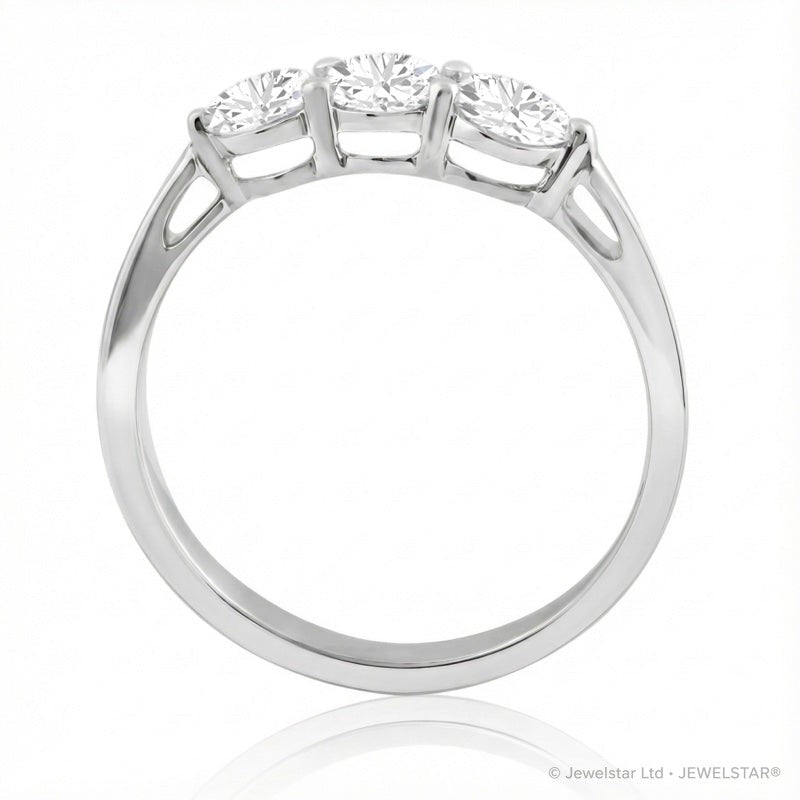 R-44131-AD-W  Diamond Three Stone Ring 1.00ct