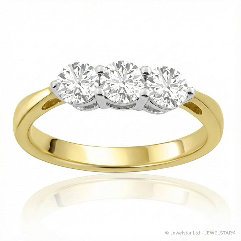 R-44131-AD-Y  Diamond Three Stone Ring 1.00ct