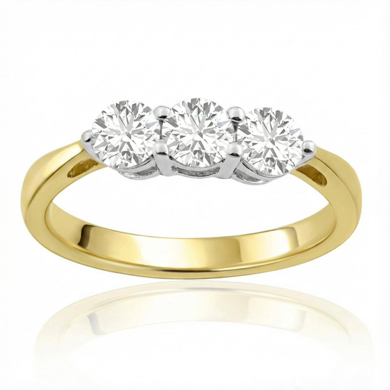 R-44131-AD-Y  1.00ct Diamond Three Stone Ring