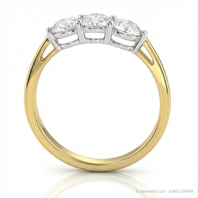 R-44131-AD-Y  Diamond Three Stone Ring 1.00ct