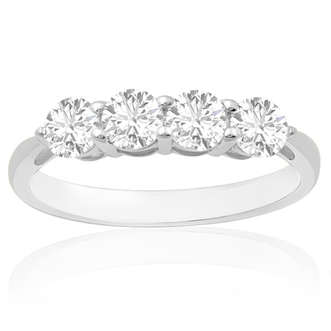 R-44141-AD-W   1.00ct Diamond Four Stone Rings