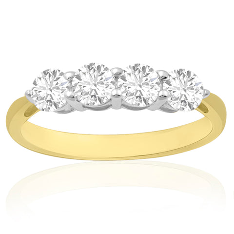 R-44141-AD-Y   1.00ct Diamond Four Stone Rings