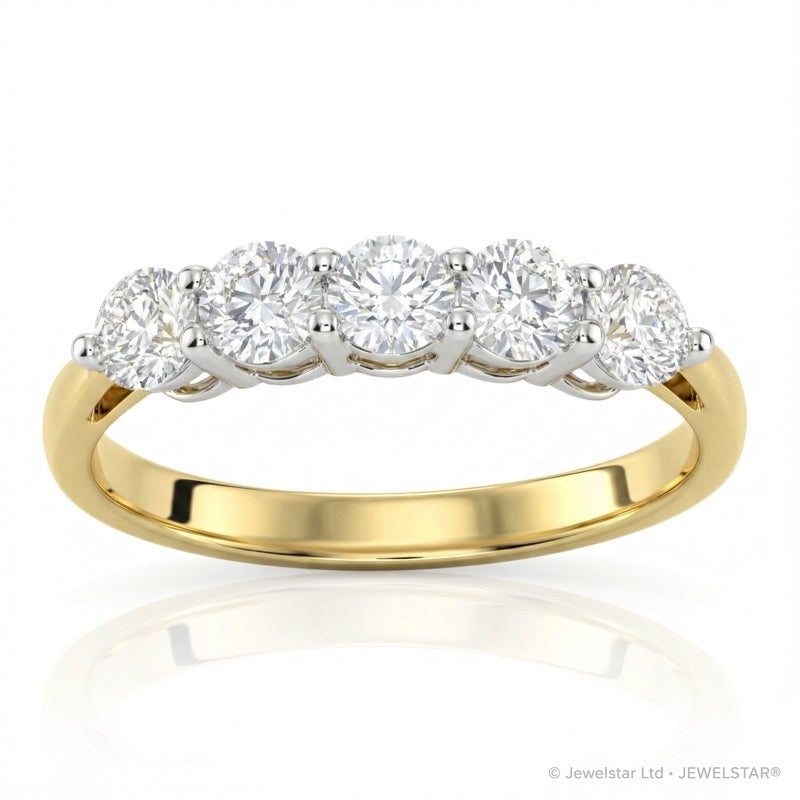 R-44151-AD-Y  Diamond Five Stone Ring 1.00ct