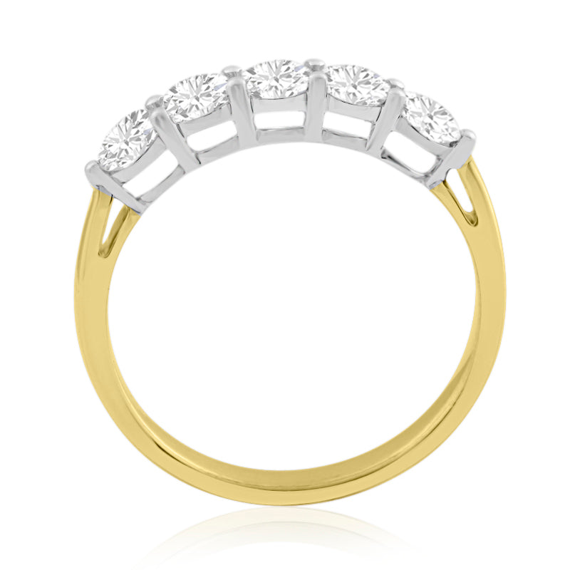 R-44151-AD-Y   1.00ct Diamond Five Stone Ring