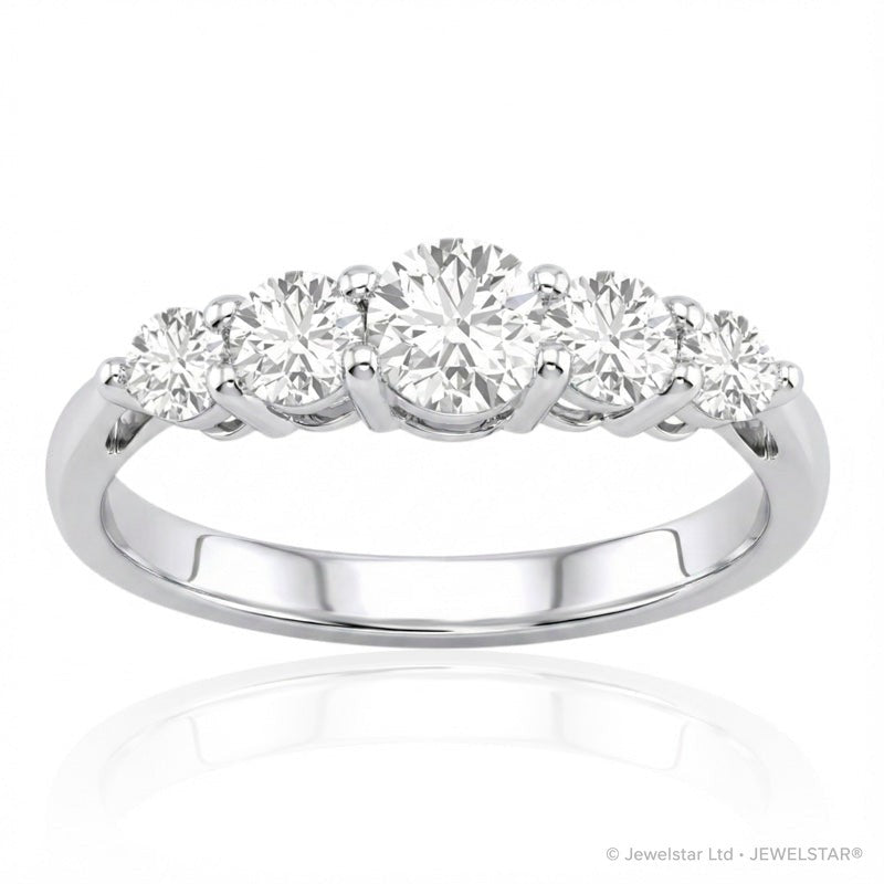 R-44251-AD-W  Diamond Five Stone Ring 1.00ct