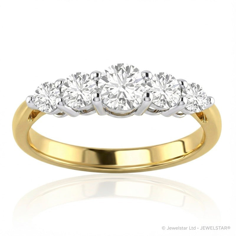 R-44251-AD-Y  Diamond Five Stone Ring 1.00ct