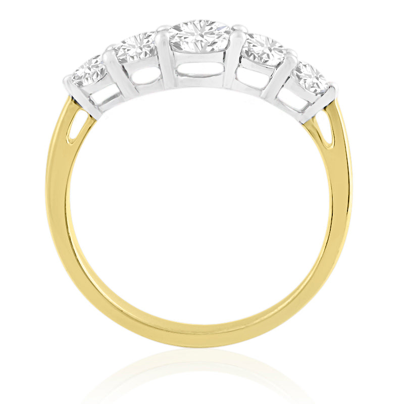 R-44251-AD-Y   1.00ct Diamond Five Stone Ring