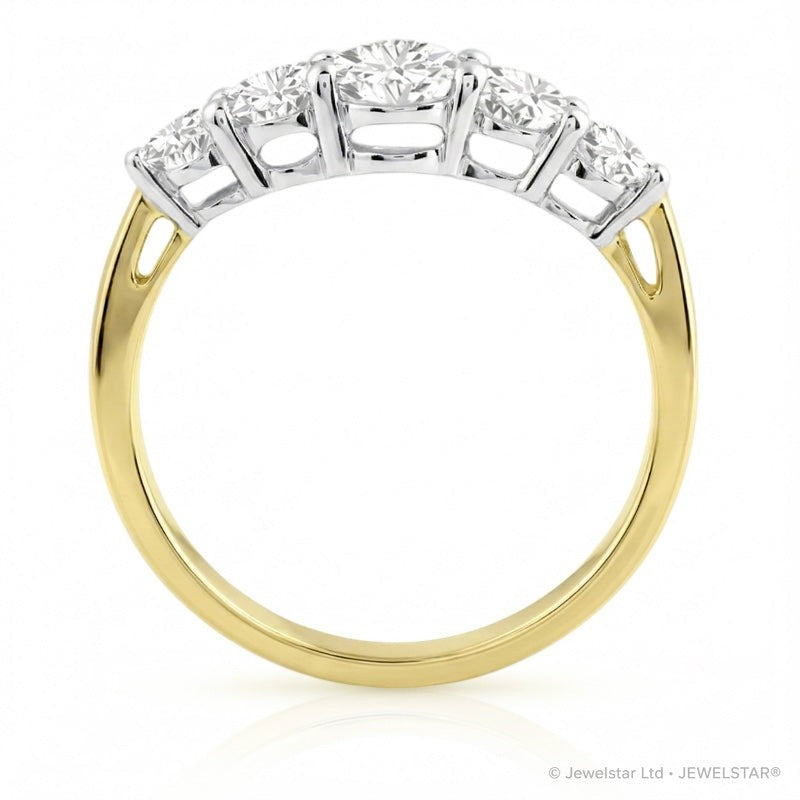 R-44251-AD-Y  Diamond Five Stone Ring 1.00ct