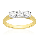 R-44331-AD-Y  1.00ct Diamond Three Stone Ring