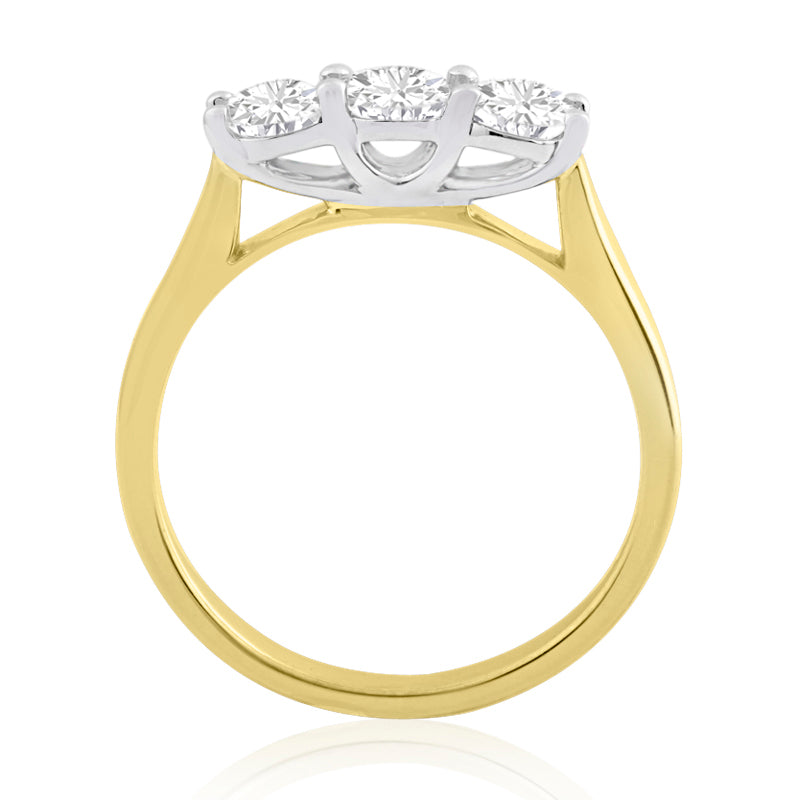 R-44331-AD-Y  1.00ct Diamond Three Stone Ring
