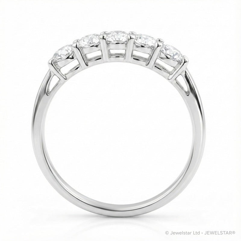 R-44349-AD-W  Diamond Five Stone Ring  0.50ct