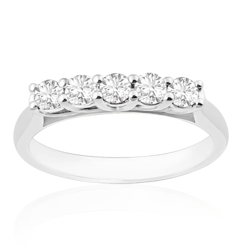 R-44350-AD-W   0.50ct Diamond Five Stone Ring