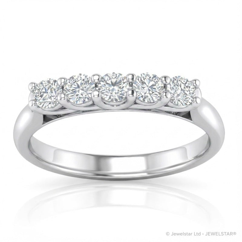 R-44350-AD-W  Diamond Five Stone Ring 0.50ct