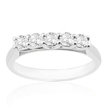 R-44350-AD-W   0.50ct Diamond Five Stone Ring
