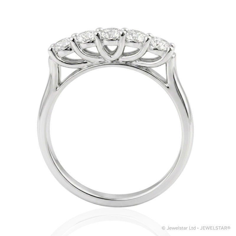 R-44350-AD-W  Diamond Five Stone Ring 0.50ct