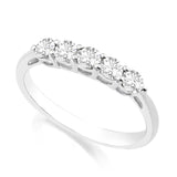 R-44349-AD-W   0.50ct Diamond Five Stone Ring
