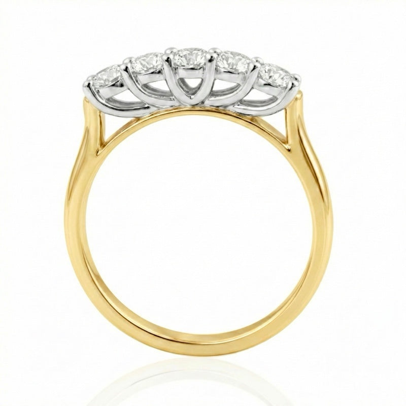 R-44350-AD-Y   0.50ct Diamond Five Stone Ring