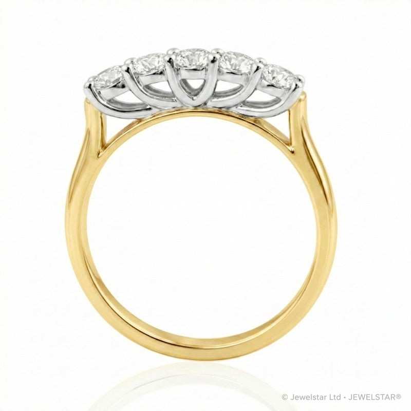 R-44350-AD-Y  Diamond Five Stone Ring 0.50ct