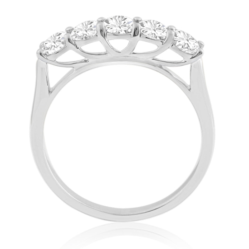 R-44351-AD-W   1.00ct Diamond Five Stone Ring