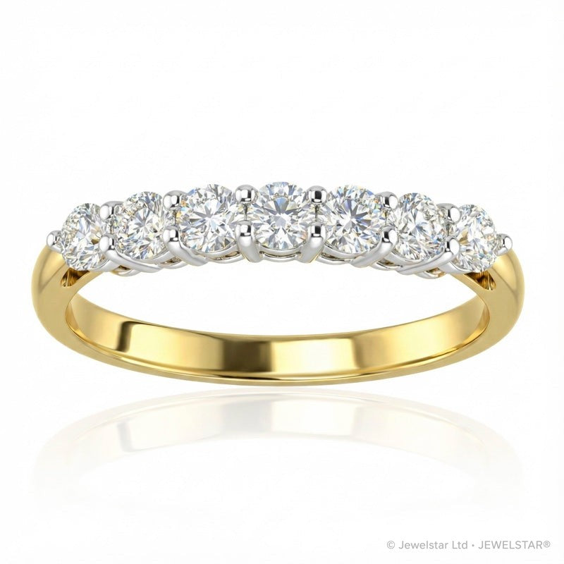 R-44355-AD-Y  Diamond Seven Stone Ring 0.55ct