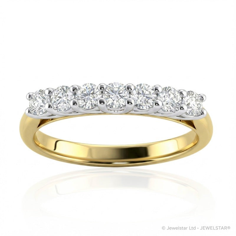 R-44356-AD-Y  Diamond Seven Stone Ring 0.55ct