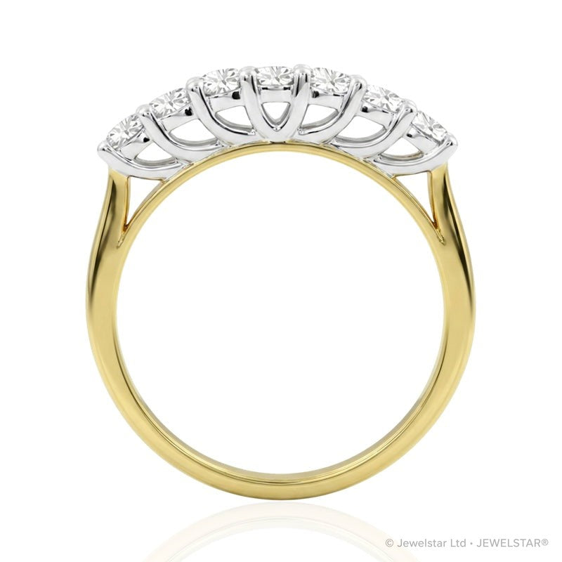 R-44356-AD-Y  Diamond Seven Stone Ring 0.55ct