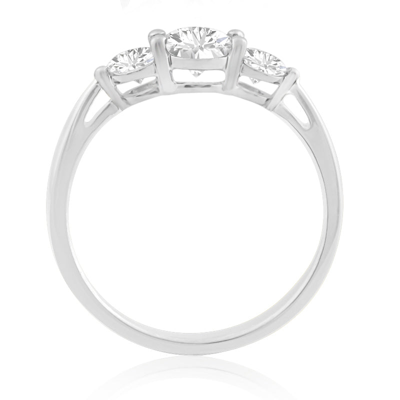 R-44431-AD-W  1.00ct Diamond Three Stone Ring