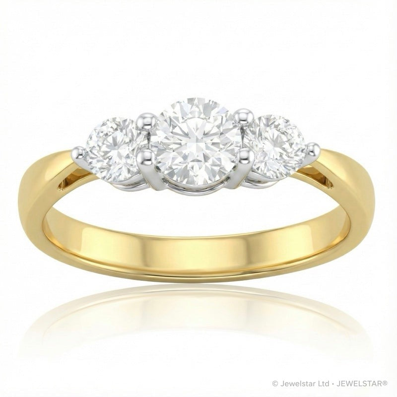 R-44431-AD-Y  Diamond Three Stone Ring 1.00ct