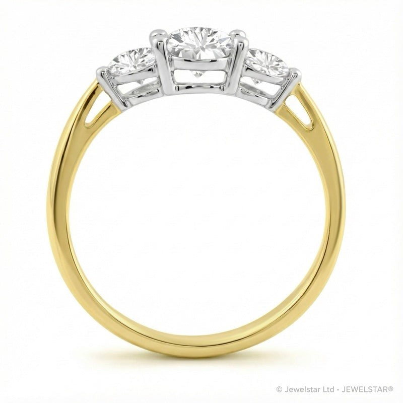 R-44431-AD-Y  Diamond Three Stone Ring 1.00ct