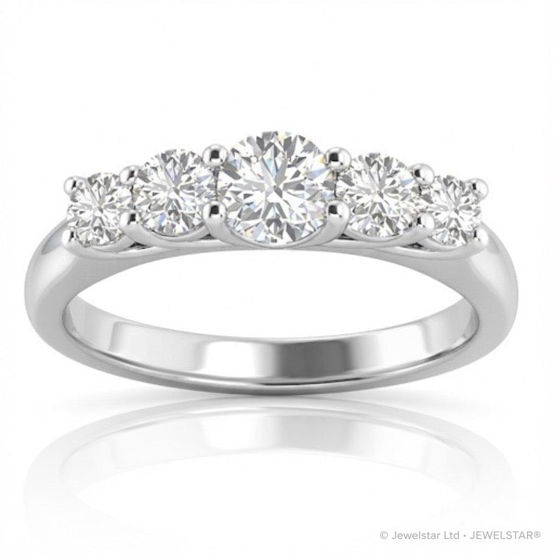 R-44451-AD-W  Diamond Five Stone Ring 1.00ct