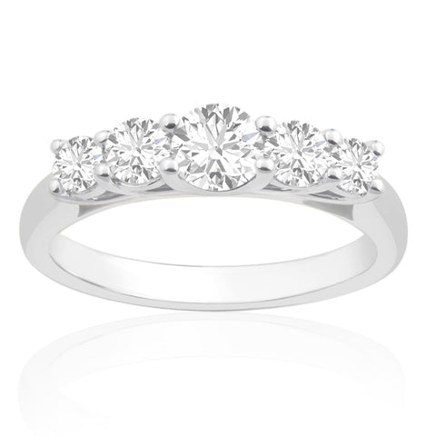 R-44451-AD-W   1.00ct Diamond Five Stone Ring